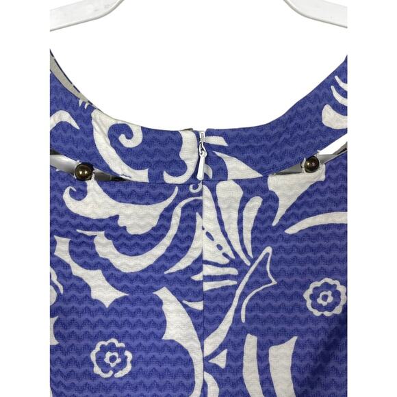 Lilly Pulitzer Lindy Dress Spectrum Blue Tide Pools Size 6 Beach SeaShell Resort - Picture 10 of 13